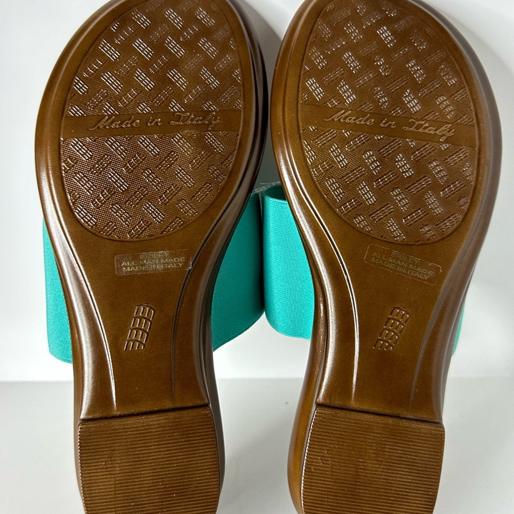 Italian Shoesmakers Briley Teal Sandals size 7.5 - Picture 9 of 9